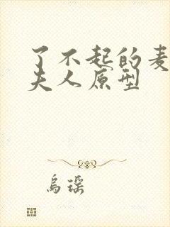 了不起的麦瑟尔夫人原型封面