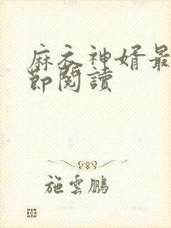 麻衣神婿最新章节阅读