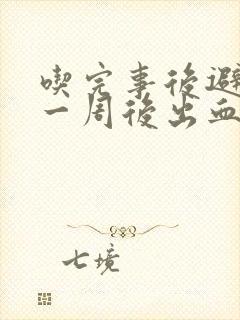 吃完事后避孕药一周后出血正常吗