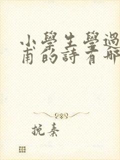 小学生学过的杜甫的诗有哪些?封面