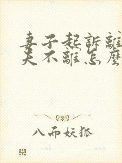 妻子起诉离婚丈夫不离怎么办封面