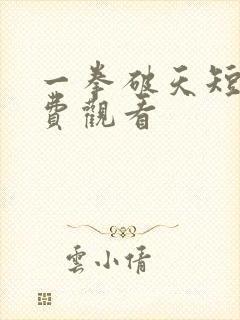 一拳破天短剧免费观看封面