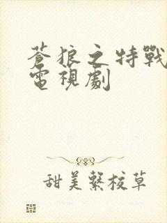 苍狼之特战突击电视剧