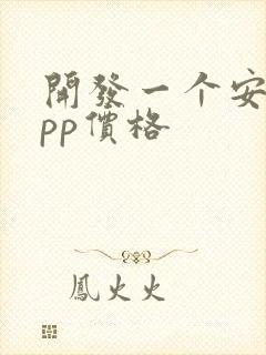 开发一个安卓app价格