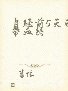 月经前5天白带带血丝封面