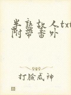 半熟故人txt附带番外