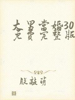 大男当婚30集免费完整版