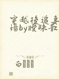 穿越后追妻火葬场by暧昧散尽