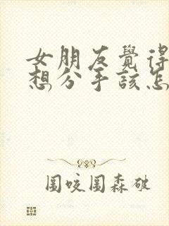 女朋友觉得累了想分手该怎么挽回