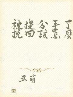 被提分手了还想挽回该怎么办