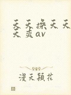 天天操天天干天天爽av