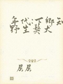 年代:下乡知青野生獒犬