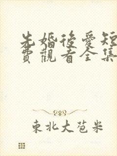 先婚后爱短剧免费观看全集高清