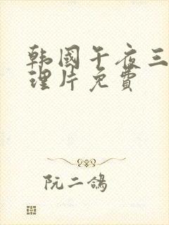 韩国午夜三级伦理片免费