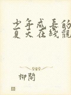 少年成长的那个夏天在线观看封面