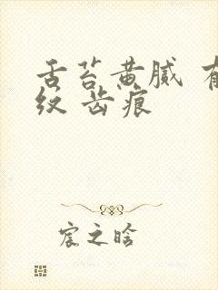 舌苔黄腻 有裂纹 齿痕