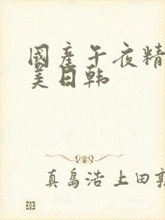 国产午夜精品欧美日韩