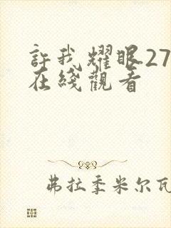 许我耀眼27集在线观看