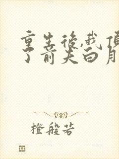 重生后,我顶替了前夫白月光