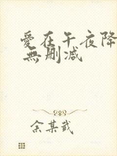 爱在午夜降临前 无删减