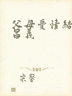 父母爱情结局江昌义封面