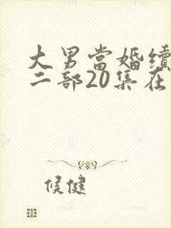 大男当婚续集第二部20集在线观看免费