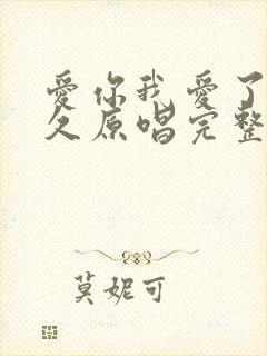 爱你我爱了那么久原唱完整版