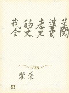 我的老婆叶可盈全文免费阅读下载封面