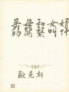 岳母和女婿之间的关系叫什么