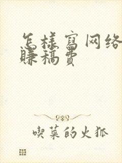 怎样写网络小说赚稿费封面