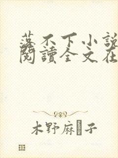 落不下小说免费阅读全文在线