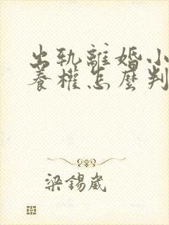 出轨离婚小孩抚养权怎么判