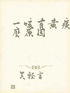 一咳有黄痰是什么原因