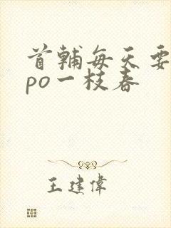 首辅每天要不够po一枝春封面