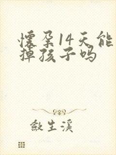 怀孕14天能打掉孩子吗