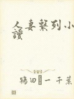 人妻系列小说阅读