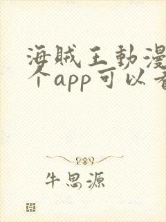 海贼王动漫在哪个app可以看