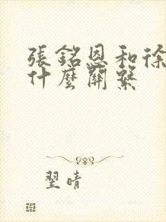 张铭恩和徐璐是什么关系