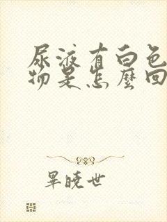 尿液有白色沉淀物是怎么回事