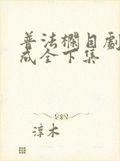 普法栏目剧爱的成全下集