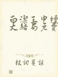 白洁王申续新书大结局免费阅读封面