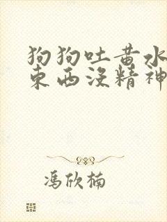 狗狗吐黄水不吃东西没精神吃什么药