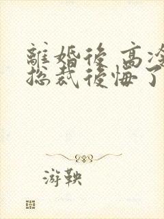 离婚后 高冷女总裁后悔了封面