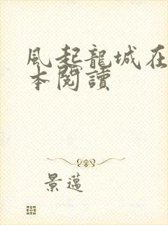 风起龙城在线全本阅读