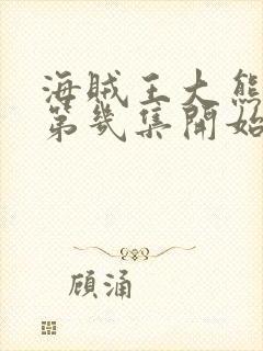 海贼王大熊篇从第几集开始看封面