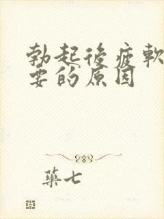 勃起后疲软最主要的原因封面