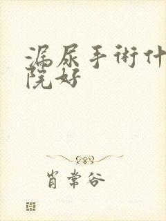 漏尿手术什么医院好