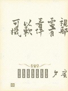 可以看电视的手机软件有哪些