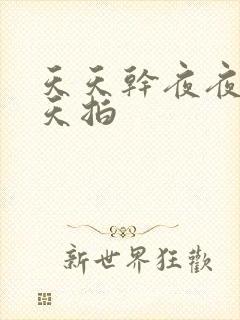 天天干夜夜操天天拍