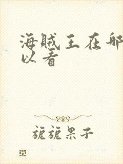 海贼王在哪里可以看